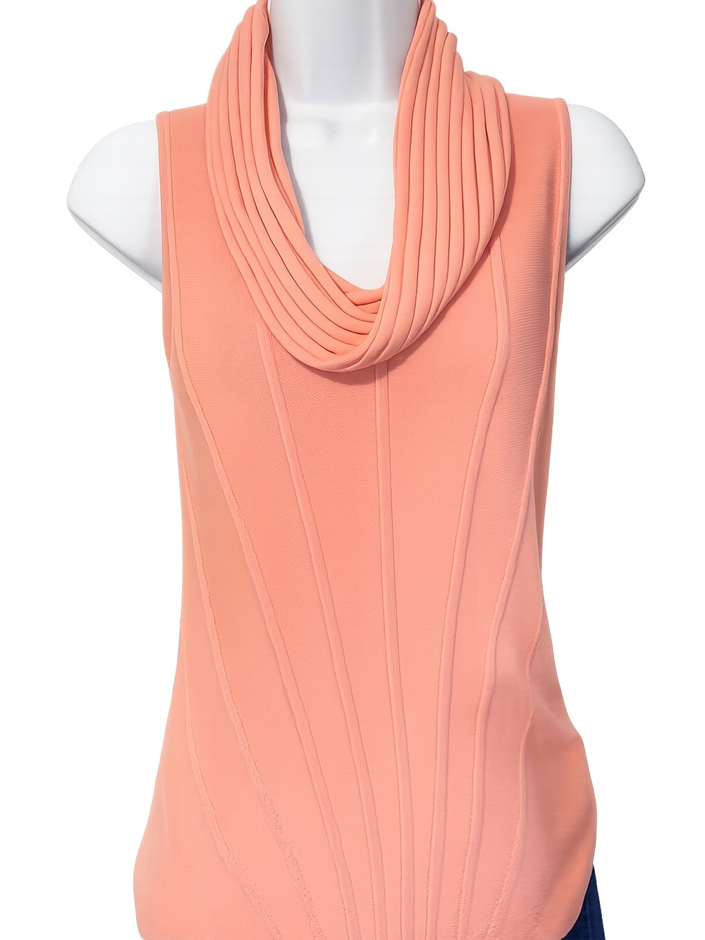Antonio Melani sleeveless cowl-neck knit top (Size Small) Sweet Peach Pink!